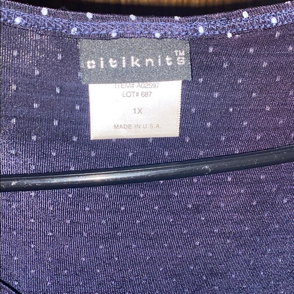 White polkadot blouse size 1X - Picture 2 of 4